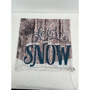 Emvency Pillowcase Throw Pillow Let is Snow Zip Closure Square 18 x 18